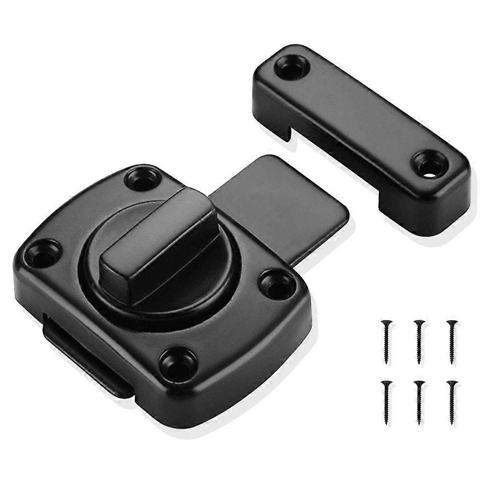 Bathroom Latch Rotate Bolt Gate Latch Door Lock, Additional Fixed Anti-Theft Lock for Left and Right