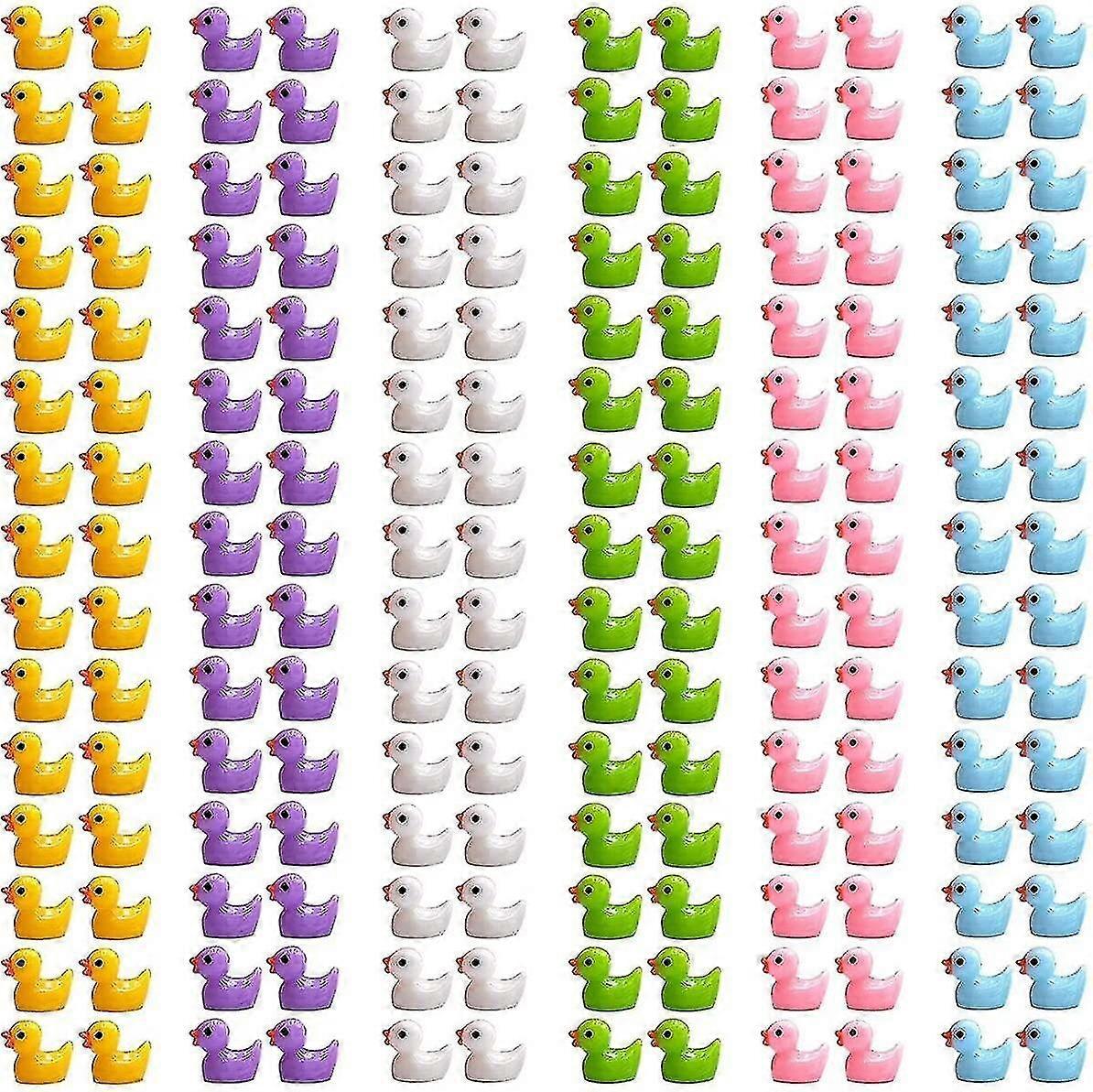 50 stykker Mini Resin Duck Miniature Figurer Micro