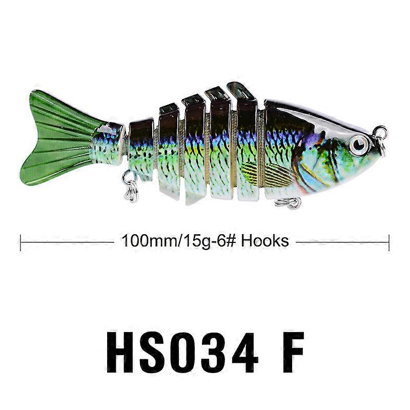 2pc Fishing Lures, Multi Jointed Artificial Hard Bait Swimbaits Lures Bionic Swimming Lures Lifelike Slow Sinking Lure (D-V2)