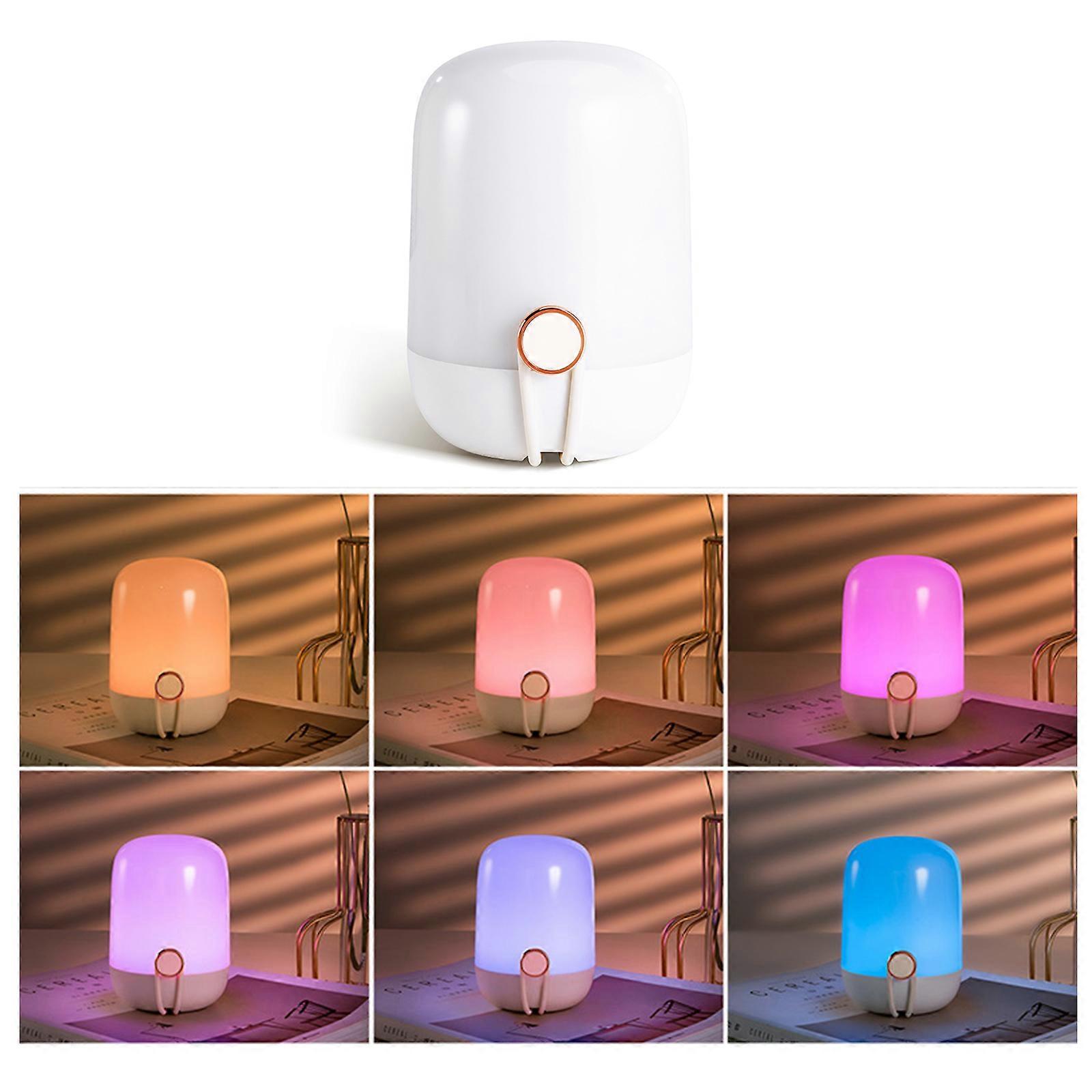 2023 New White LED Bedside Lamp, Touch Sensor & Colorful Gradient, Durable & Safe, Portable Night Light for Children & Adults