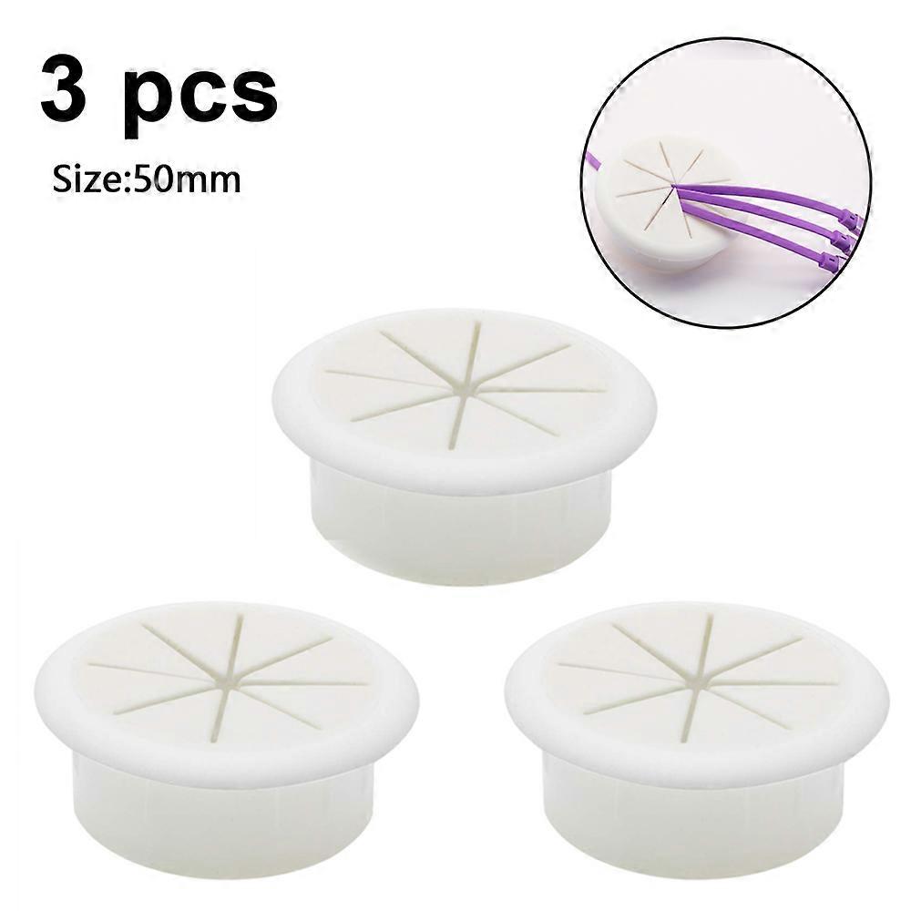 50 / 60 mm plastic flexible cable bushing black 3 pieces