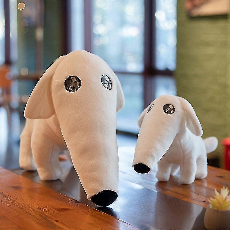25/40cm White Fine Dog Plush Toy Doll