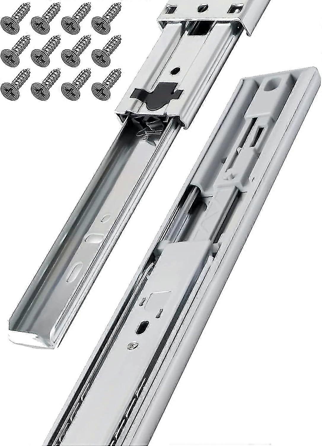 16" Push-to-open Precision Noiseless Full-extension Drawer Slide Set 2-pairs (4 Pieces)