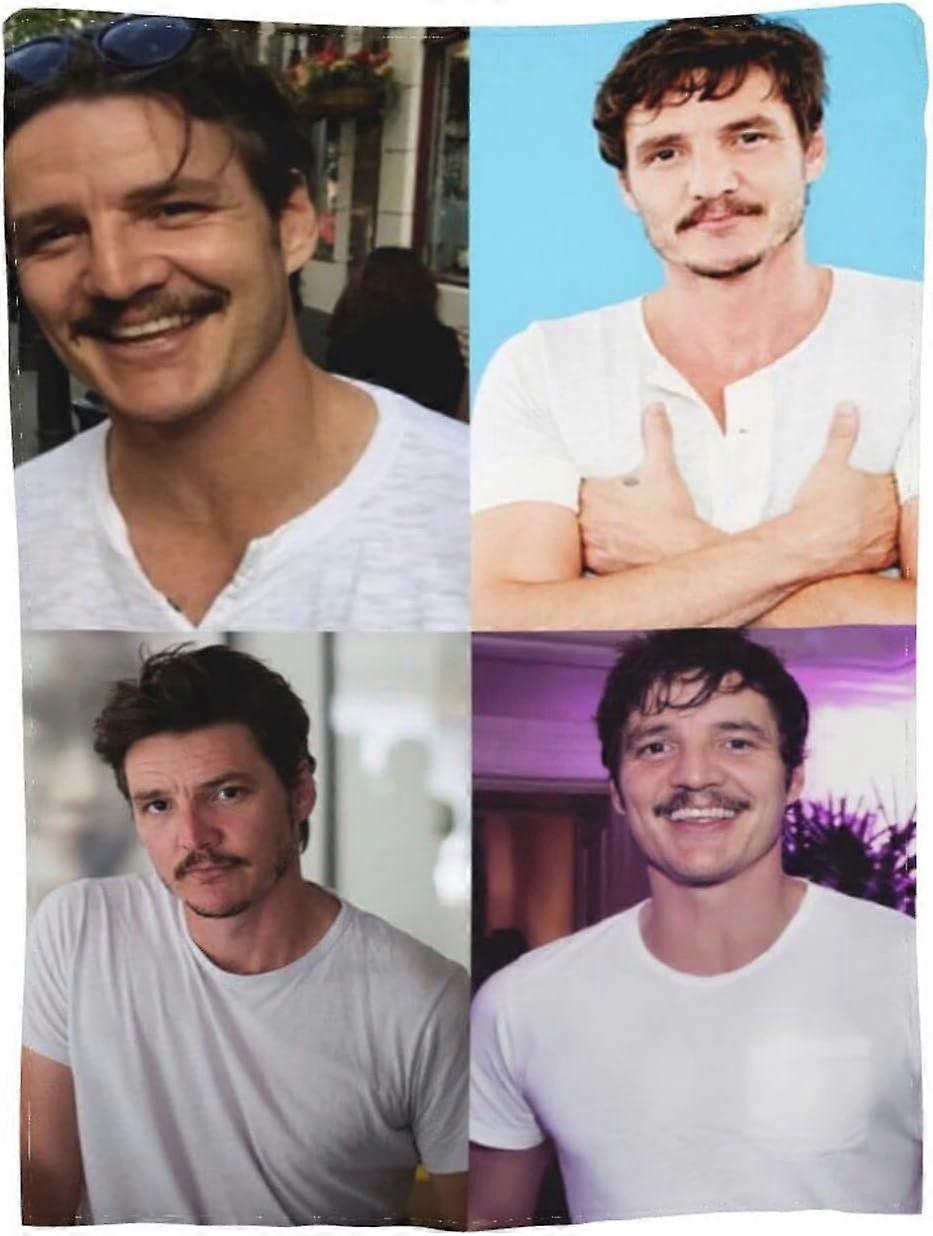 Tæppe til sofa sofa eller seng, Pedro Bravo Pascal blødt fuzzy plys tæppe, luksus flannel lap tæppe, super hyggeligt og behageligt til alle årstider