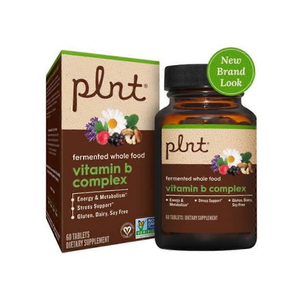 Fermented Whole Food Vitamin B Complex - Supports Energy, Metabolism, 60 Tabs