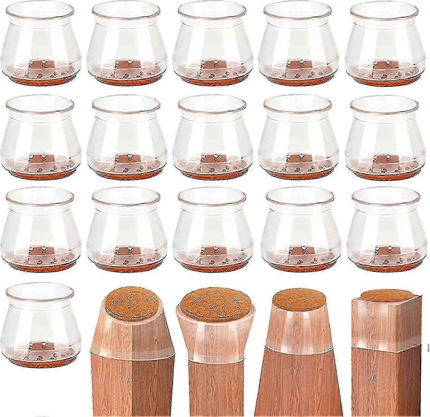 16pcs Silicone Chair Feet Pads for Universal Use