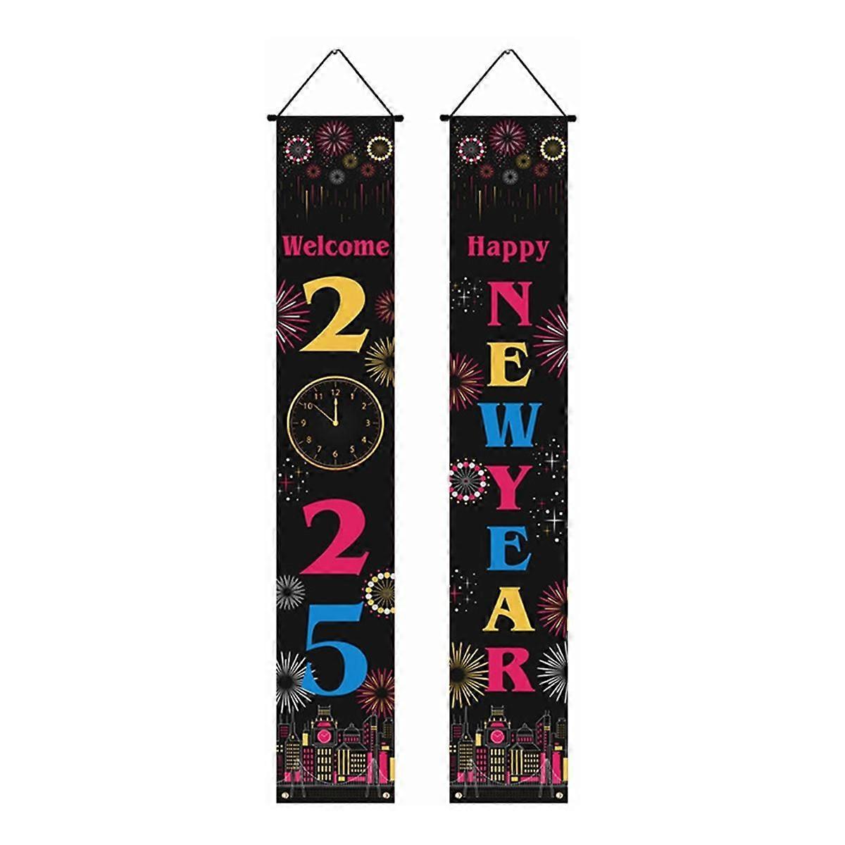 2025年、新年、バナー、吊り下げ装飾、新年、装飾、新年、カプレット、B