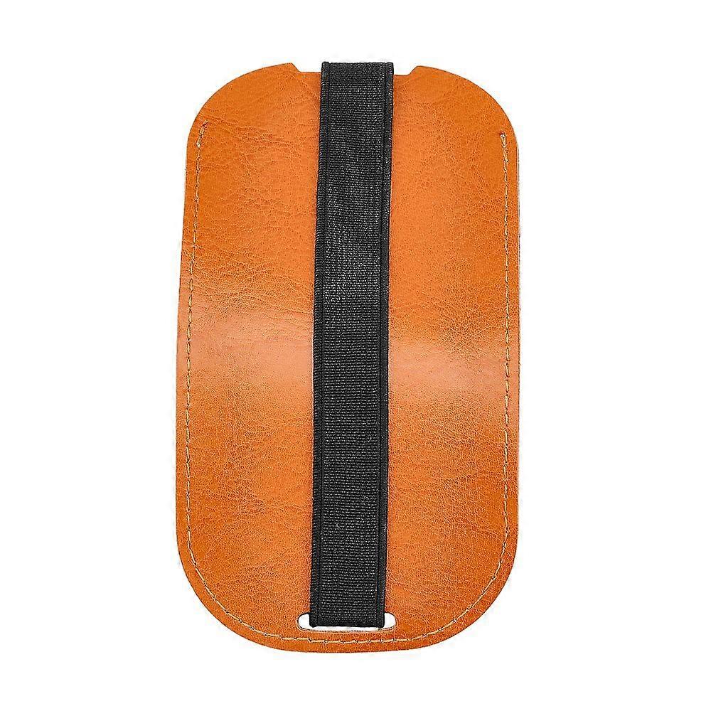 Imitation Leather Mouse Sleeve Computer Mouse Protective Cover with Felt Pad Chocolate 130x69.5x19mm