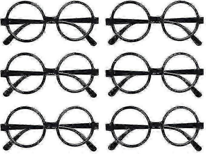 Pachet de 6, copii copii tocilar ochelari fals nr Lens mici cadru rotund ochelari de vedere costum Pretend Play (vârsta de 3-10 ani)