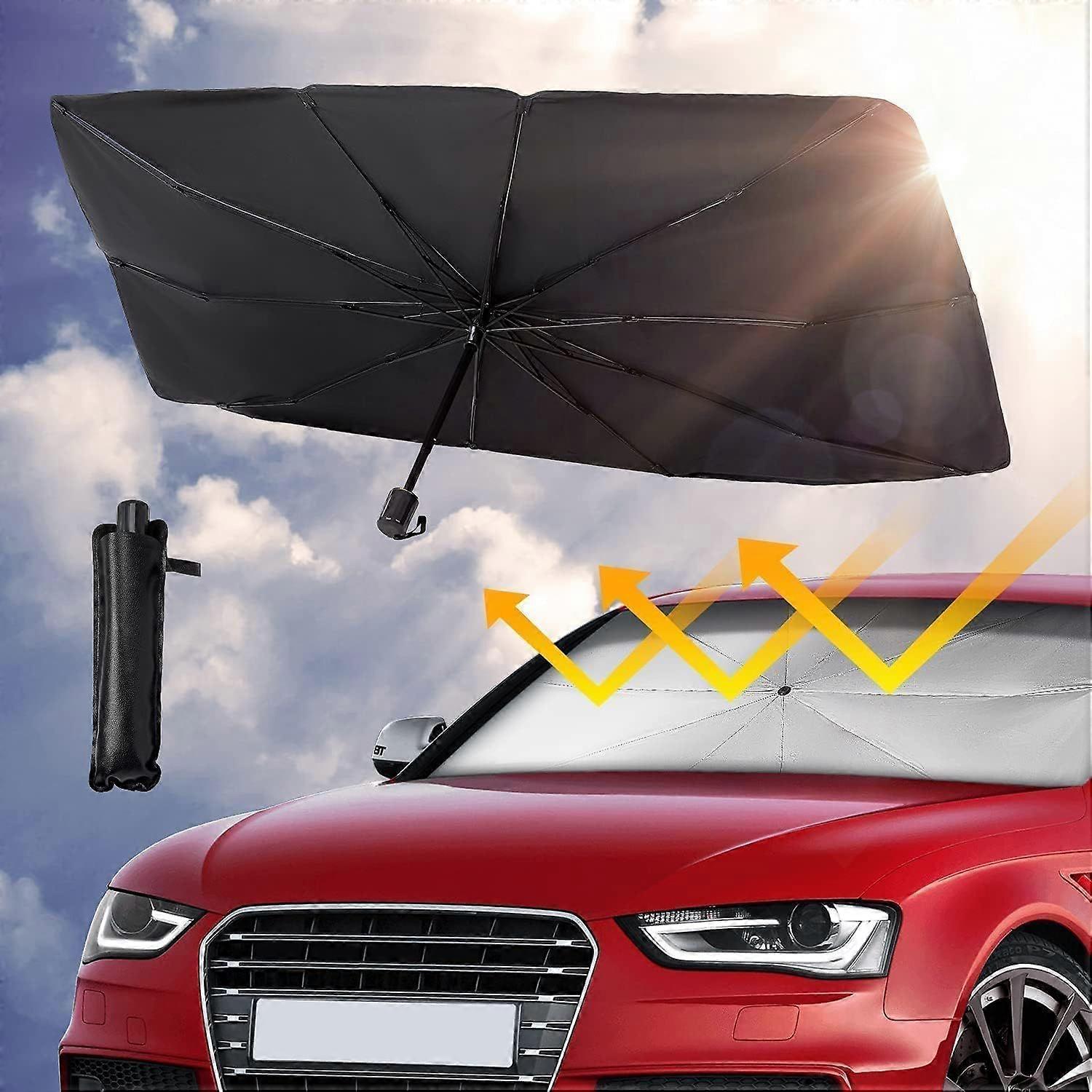 Sunshade Windscreen Car, Foldable Umbrella Sun shade Reflective Windshield Shade UV Block Front Window Visor Sun Shield Heat Insulation Protection