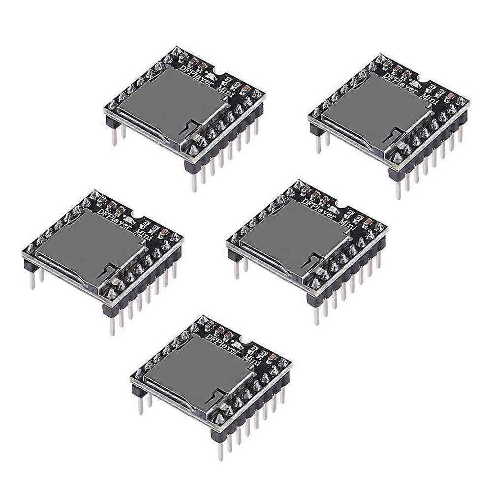 5Pcs YX5200 MP3 Player Audio Module MP3 Voice Decode Board Supporting TF Card U-Disk IO/Serial Port