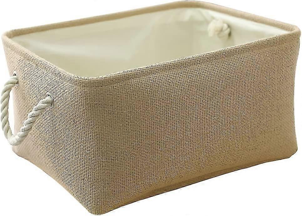 Decorative Basket Rectangular Small Storage Basket Fabric Storage Bin Organizer Basket With Handles For Clothes Storage (11.8 7.9 5.2 Inch),5763