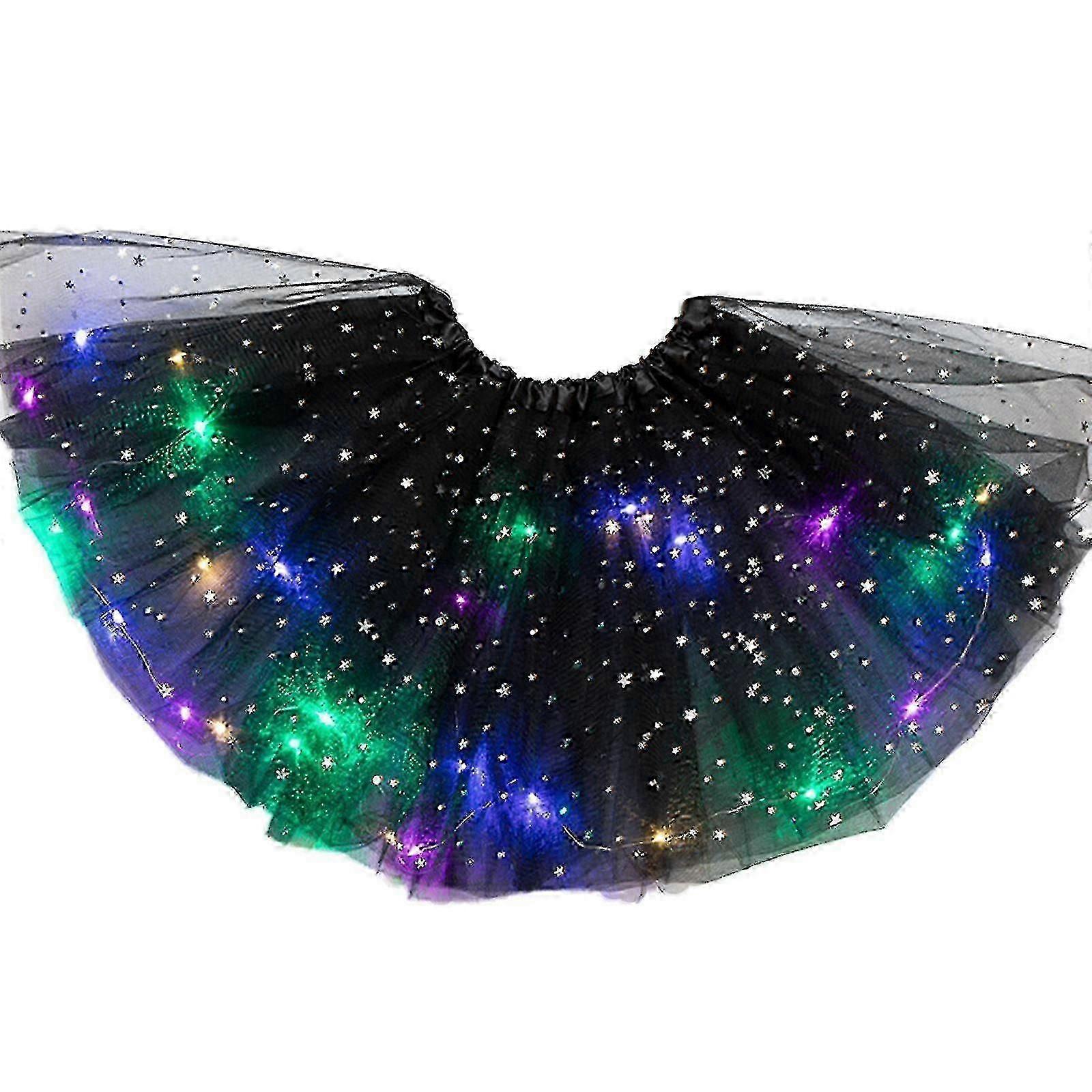 Tulle Skirt - Luminous 3layer Skirt Fancy Party Ballet Dress Sparkly Tutu Skirt