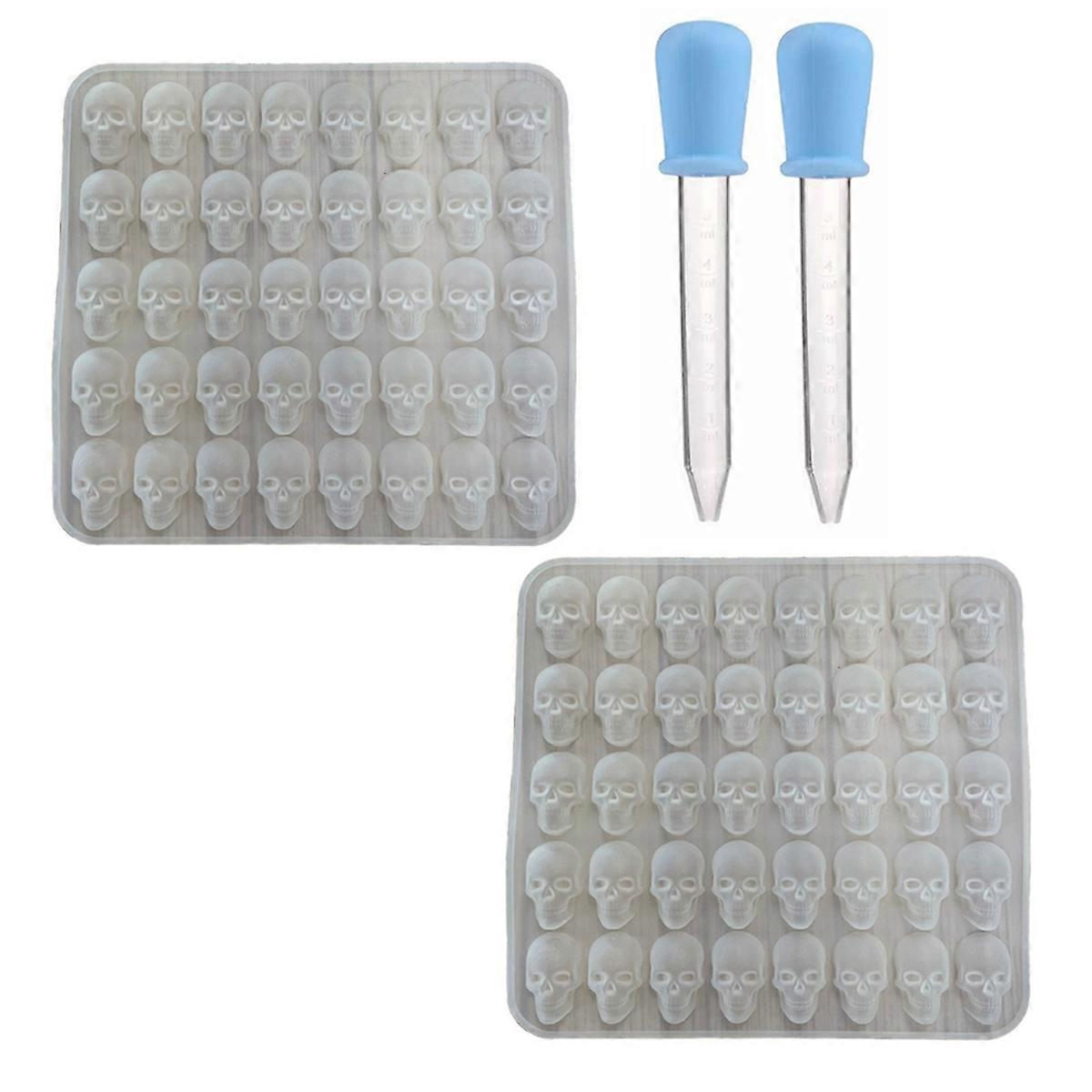 Skull Silicone Mold Halloween Decoration Reusable Manufacturing Mould DIY Candy Chocolate Bakery