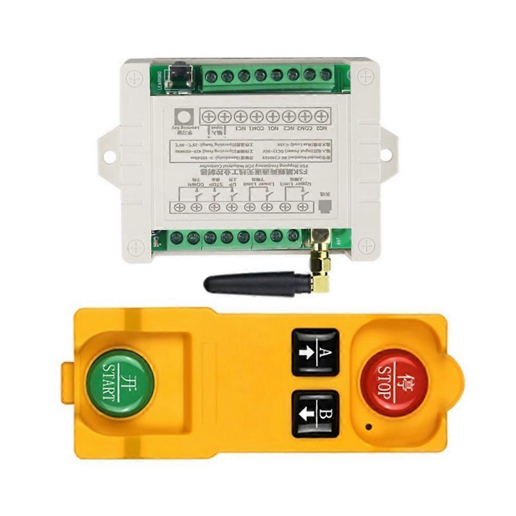 Wireless 2 Channel Remote Control Kit 420-450MHz RF Receiver AC220V/DC12 36V