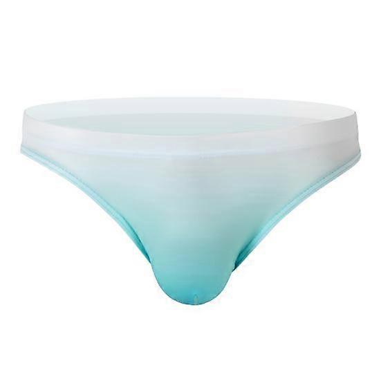 Men Panties Sexy Underwear Quick Dry Gradient Color Design Low Waist Slim Fit Swim Underpants Briefs