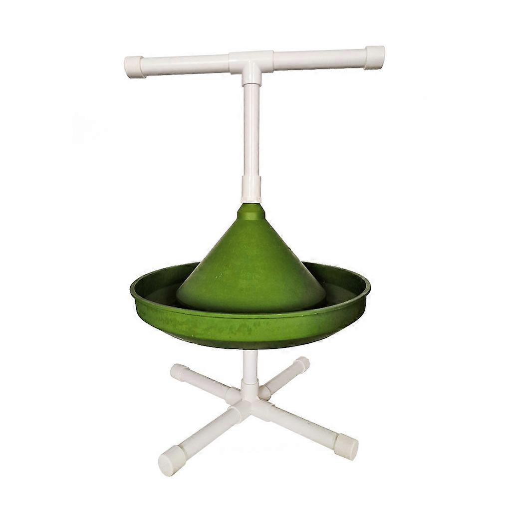 Multi-function Portable Bird Parrot Standing Toy Perch Training Tool Bath Tub Green