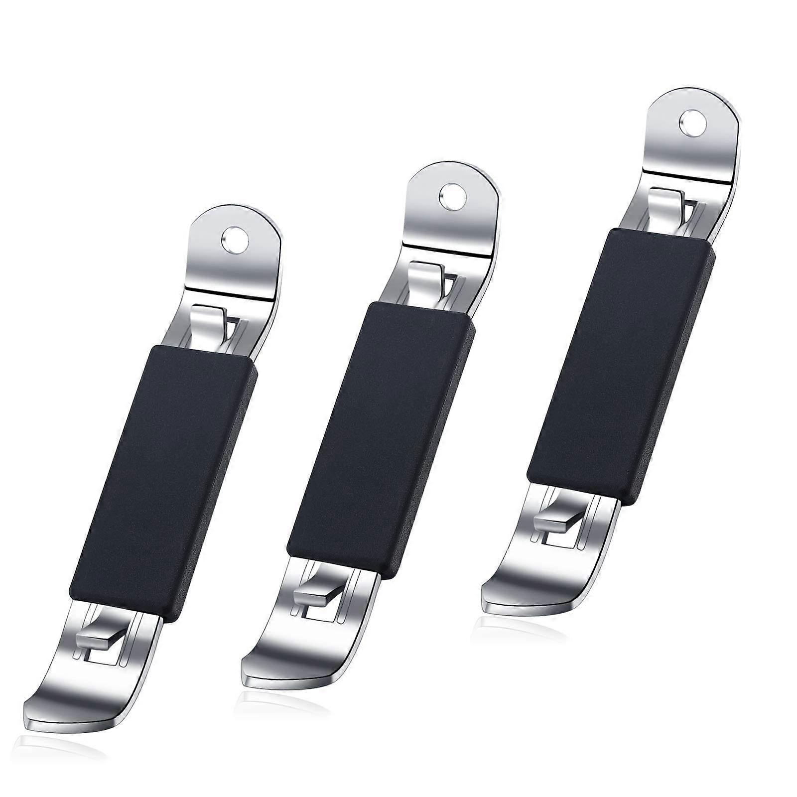 3-Piece Stainless Steel Magnetic Bottle Opener Set with Can Tapper and Corkscrew for Home Bar Use