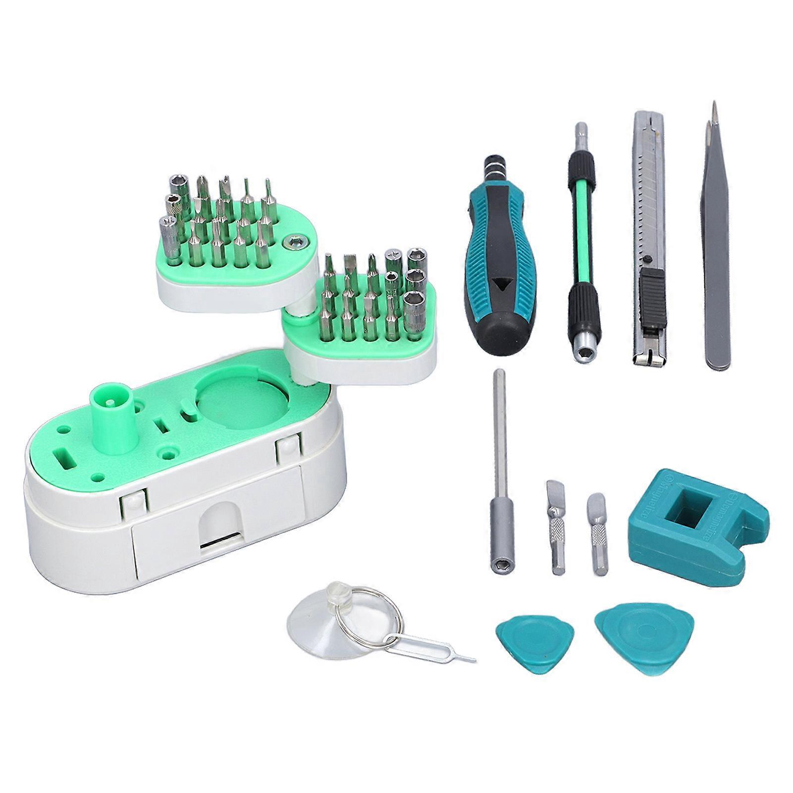 41 Pcs Precise Screwdriver Set 23 Bits 7 Sockets Electronics Repair Tool Kit for Watch Phone Tablet Laptop