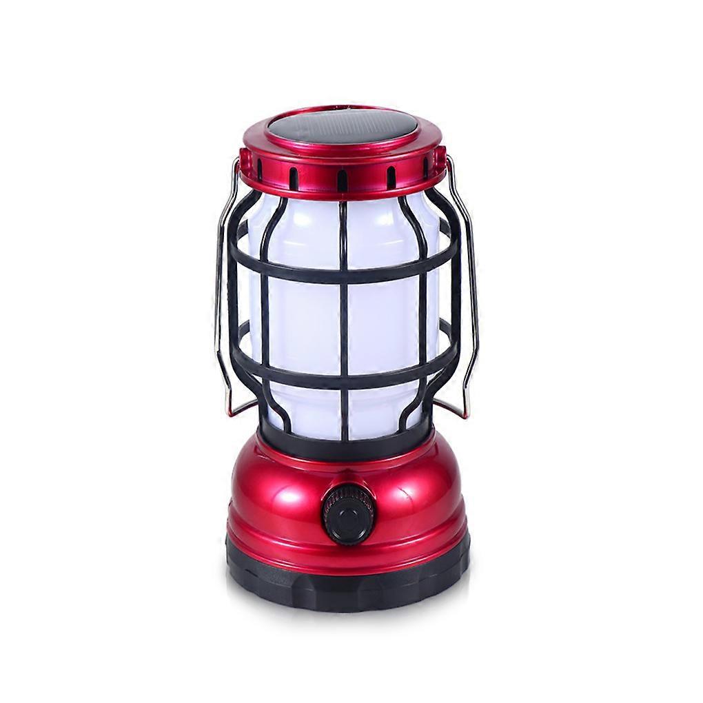 Portable LED Lamp Camping Solar Light Torch Lamp USB Rechargeable Work Lamp Tent Outdoor Lightweight Hand Hook Grater Waterproof