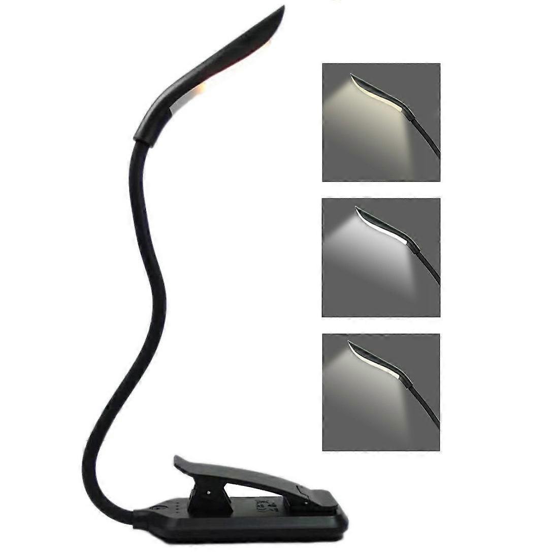 INF Reading light, LED book light with 3 light modes, rechargeable