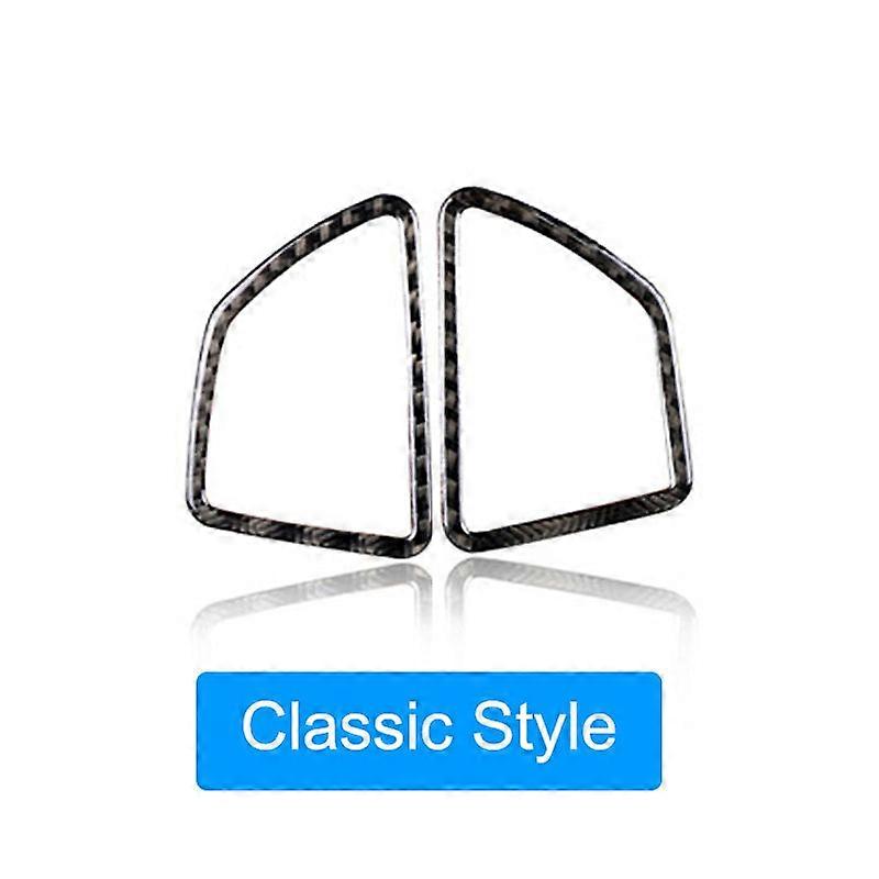 2pcsカーボンファイバーオートダッシュボードエアコンアウトレットフレームトリムカバーステッカーX5 E70 X6 E71 2008-13カーアクセサリーと互換性があります