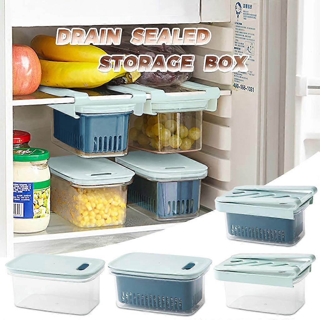 Kitchen Sealed Storage Box Drawer Refrigerator Storage Box Plastic