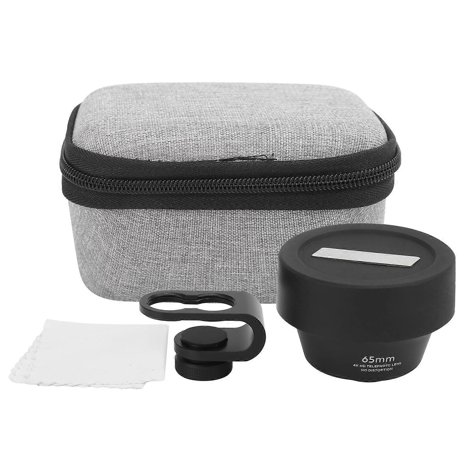 65mm telephoto lens for iOS phones and tablets. External aspherical portrait lens.