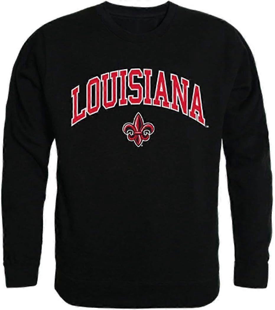 UL University of Louisiana at Lafayette Campus Crewneck Pullover Sweatshirt Black