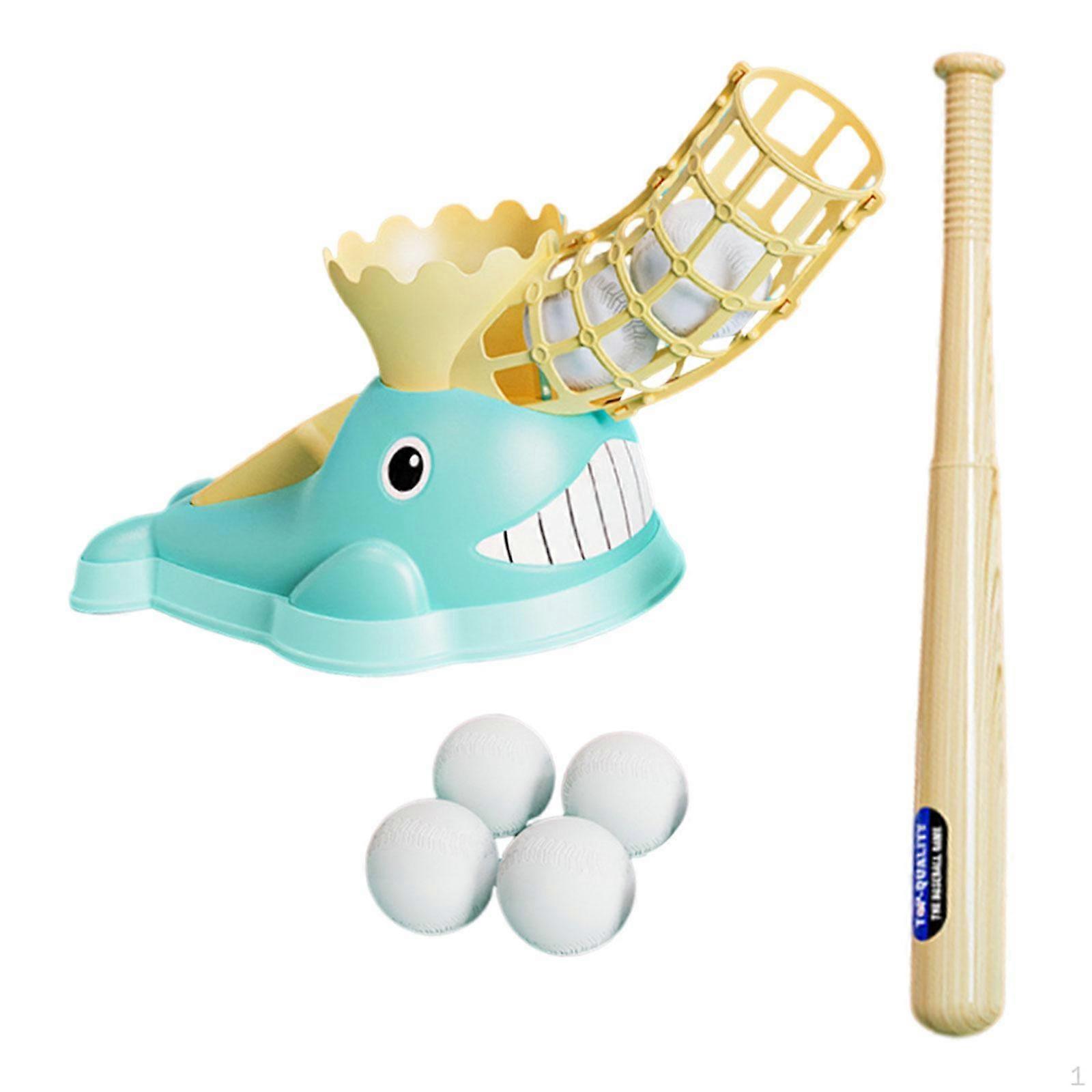 Baseball Pitching Machine Set with Bat and Balls