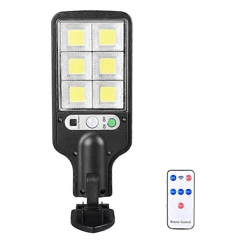 616 Motion Sensor Solar Powered Outdoor Garden Wall Light with Remote Control-72 COB
