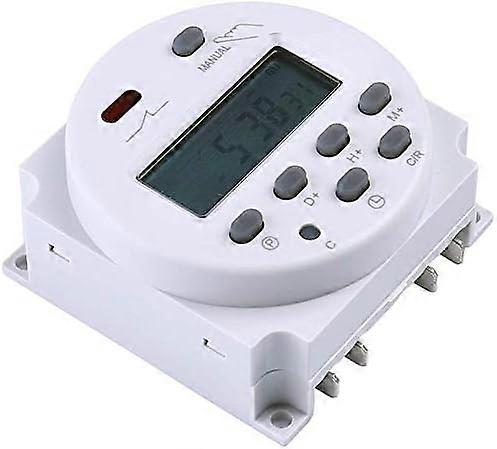 High Precision Programmable Timer, Digital Microcomputer Control Power Timer Switch, Panel Mounted with Independent On/Off Programs for Home Office