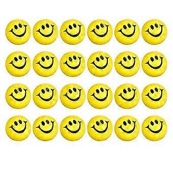 Packung mit 24 2 Zoll Stress Smile Balls, Stress für Kinder und Erwachsene Gelbes Gesicht Kinder Stress Ball