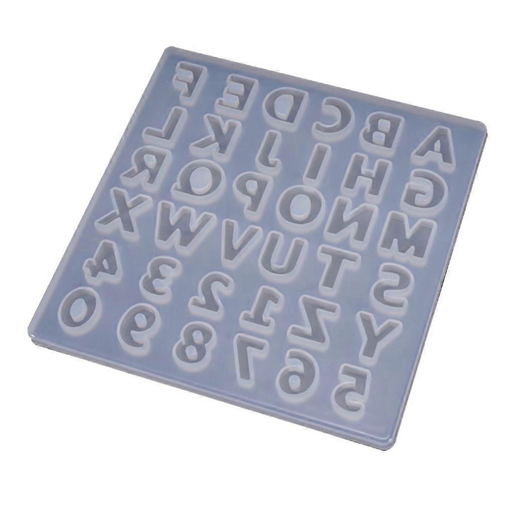 Silicone Mold Digital Letter Mold Small Keychain Pendant Making Mold Ornament for Beginners Starters Projects Making  Clear