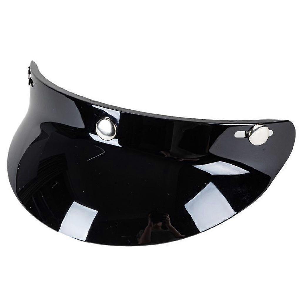  Retro Open Face Helmet Visor 3-snap Design for Scratch Resistant UV Protected