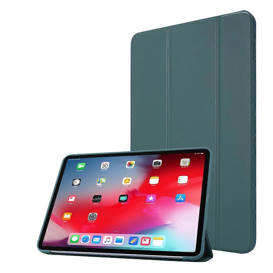 For iPad Pro 11 PC + PU Leather Tablet Case with Three-folding Holder