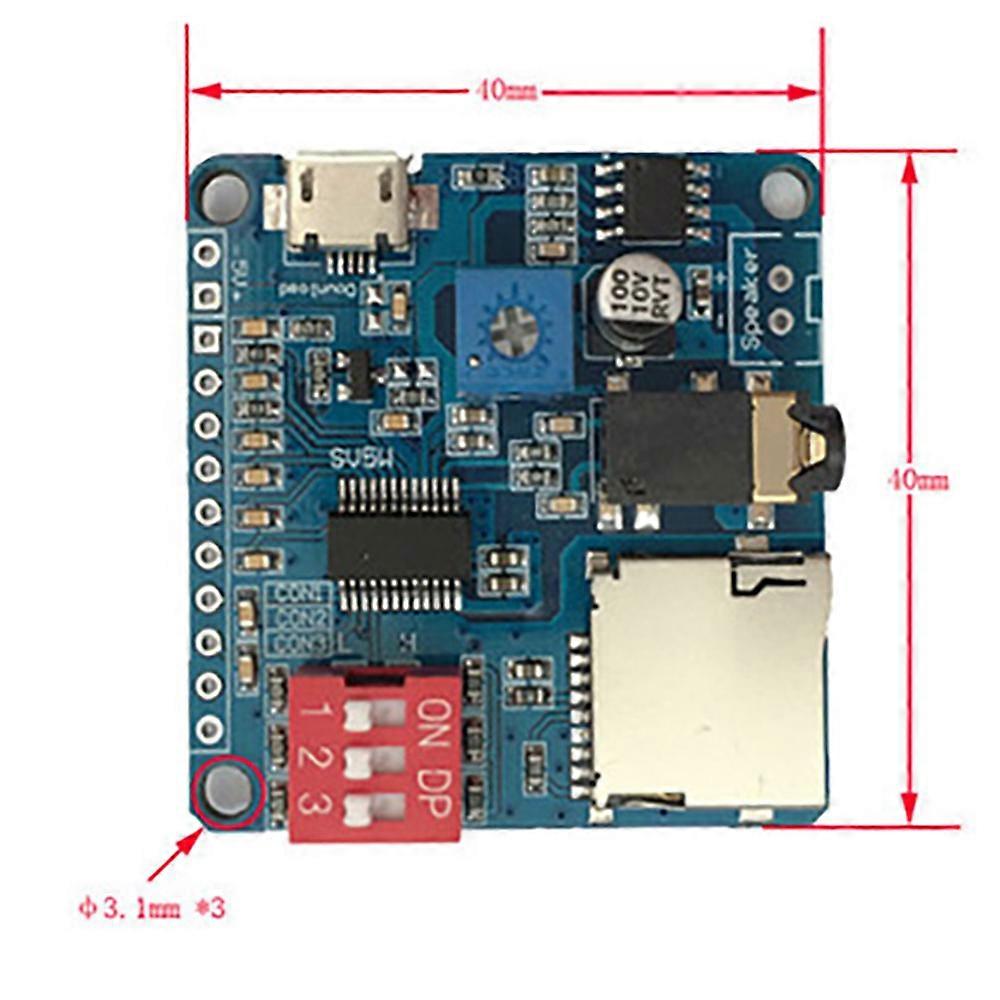 Agwuoetr DY-SV5W Sprachwiedergabemodul für MP3 MusikAbspieler SprachwiedergabeverstäRker 5 W SD/TF Karte Integrierter UART I/O Trigger Agwuoetr DY-SV5W Sprachwiedergabemodul für MP3 MusikAbspieler SprachwiedergabeverstäRker 5 W SD/TF Karte Integrierter UART I/O Trigger