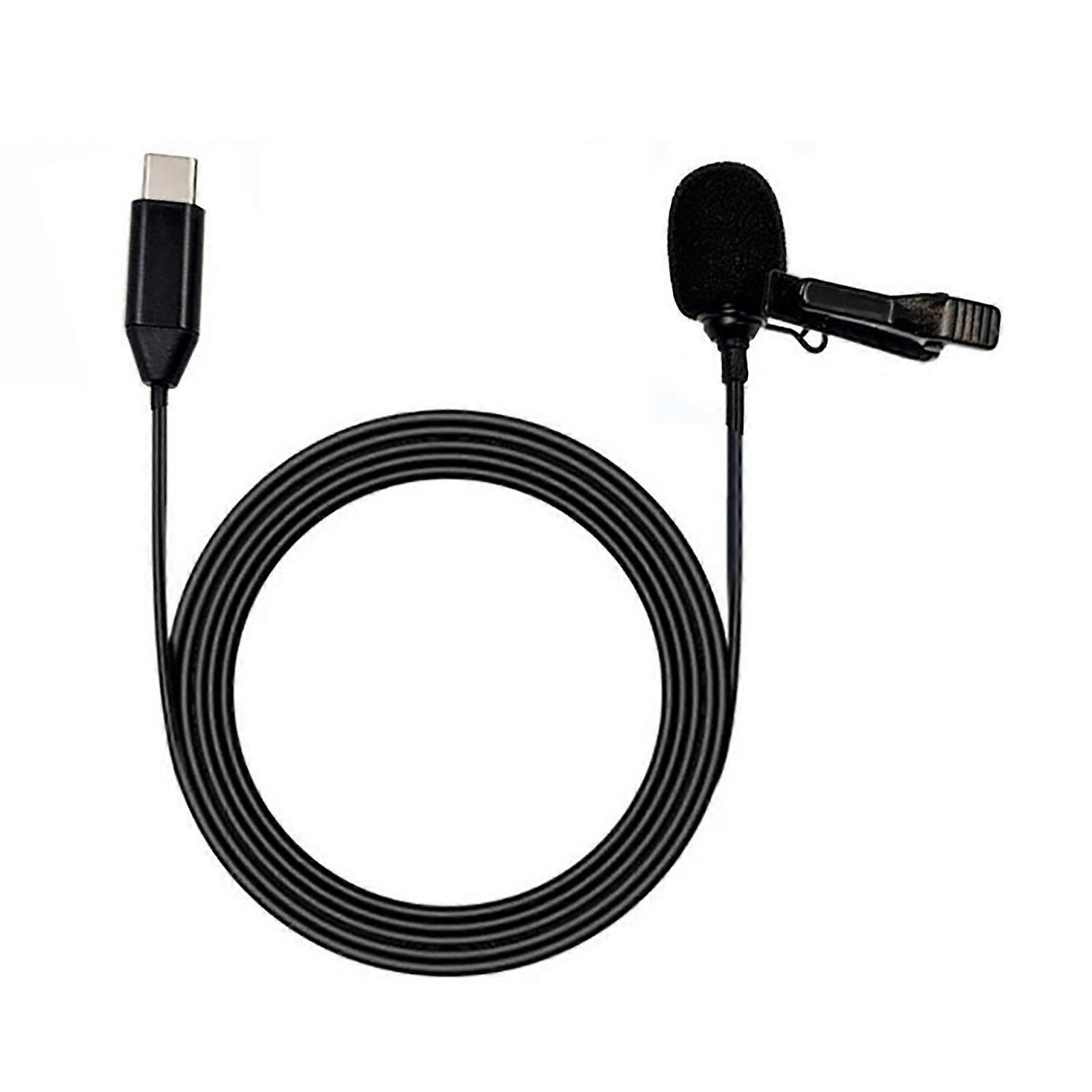 High Sensitivity Lavalier Microphone Type C Interfaces Collar Clip on Mic 20Hz-16KHz for 360 X4 Sports Camera