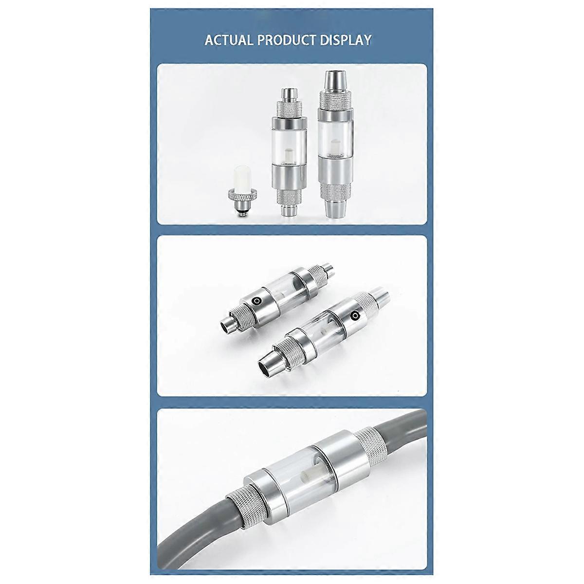 Aquarium CO2 Diffuser Observable Quick Insertion Anti Reflux Fish Tank CO2 Nebulizer Diffuser 12mm