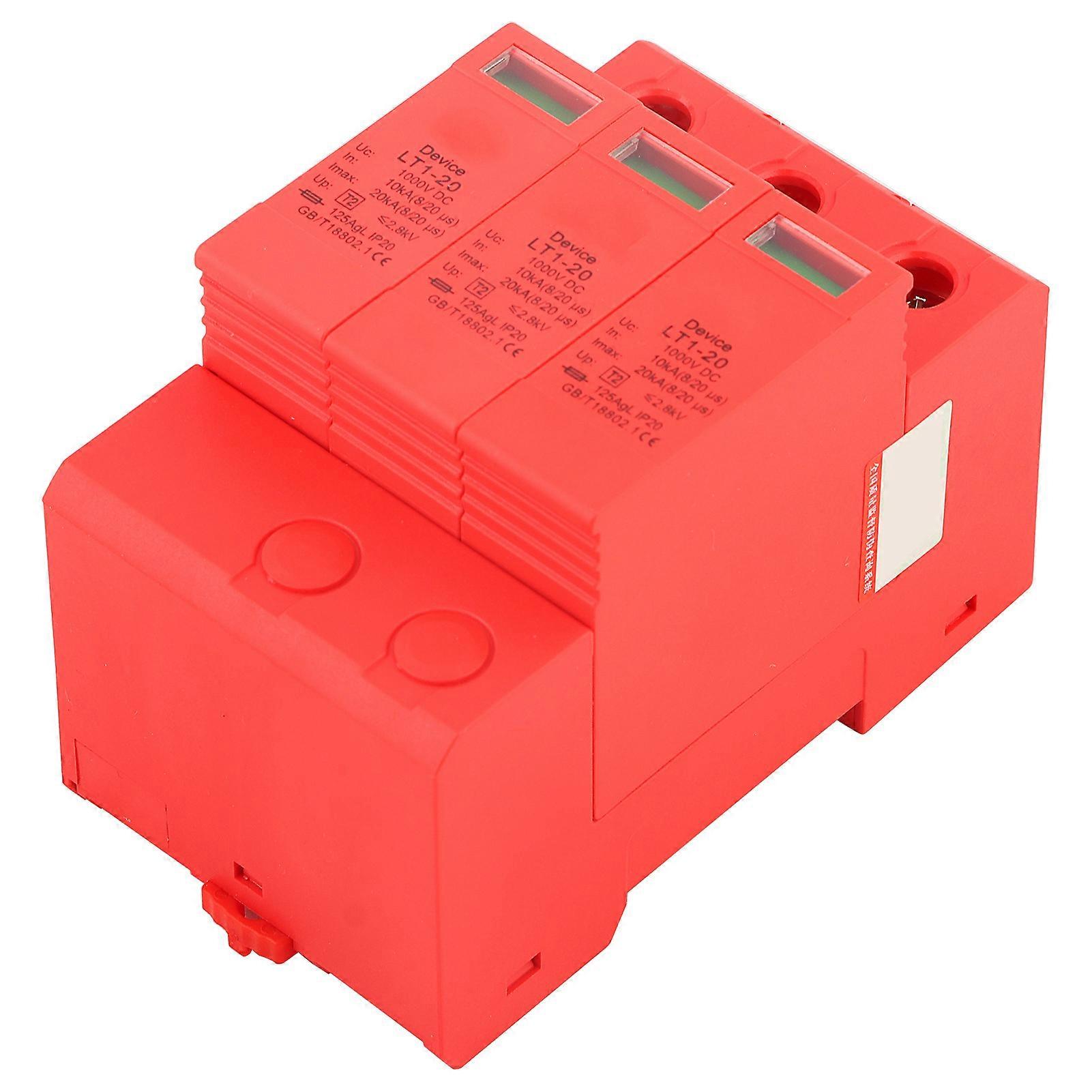 3P 3.0KV DC Power Surge Protector Arrester Device for Lightning Protection (3P20KA)