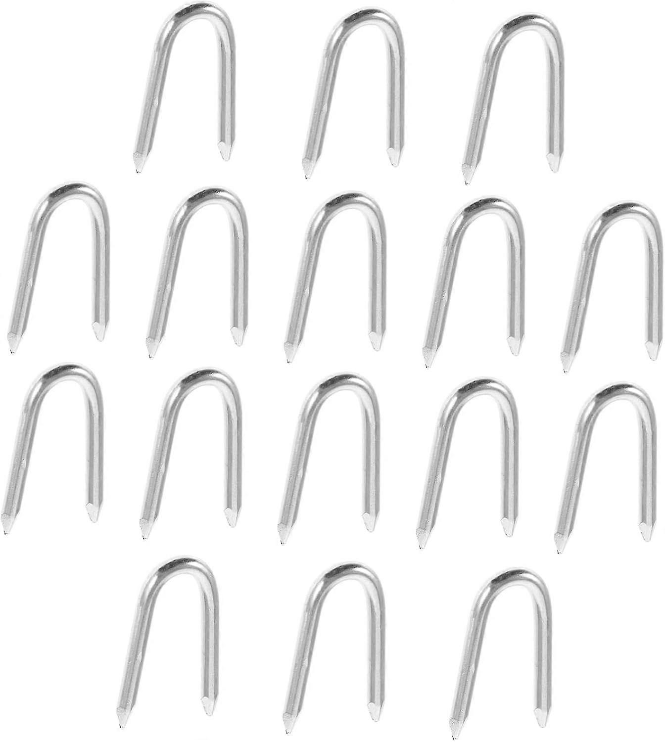 50pcs Metal U Stakes Nails Portable Fence Staples Garden U Shaped Fence Nails for Fences