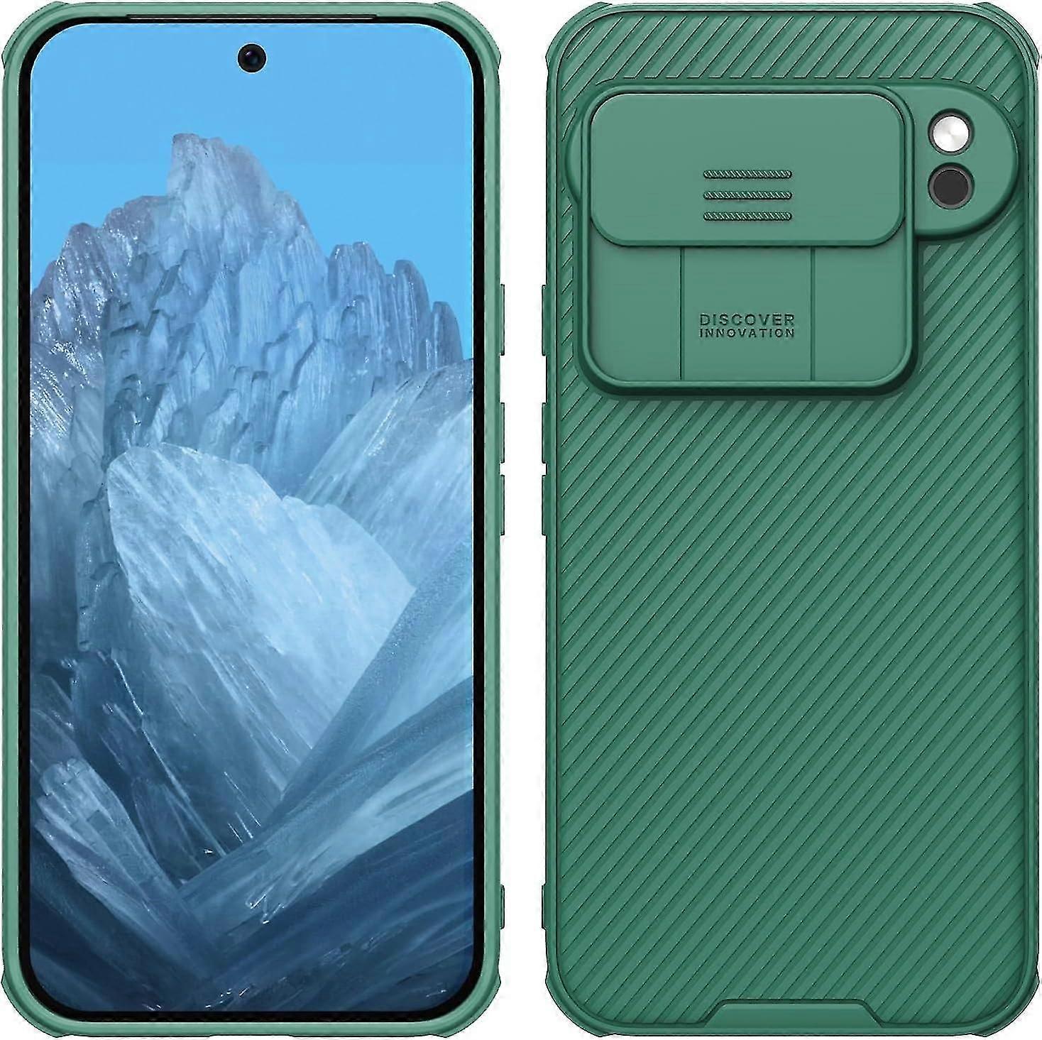 For Google Pixel 9 Pro XL Case: Slide Camera Cover, Non-Slip Slim Shockproof