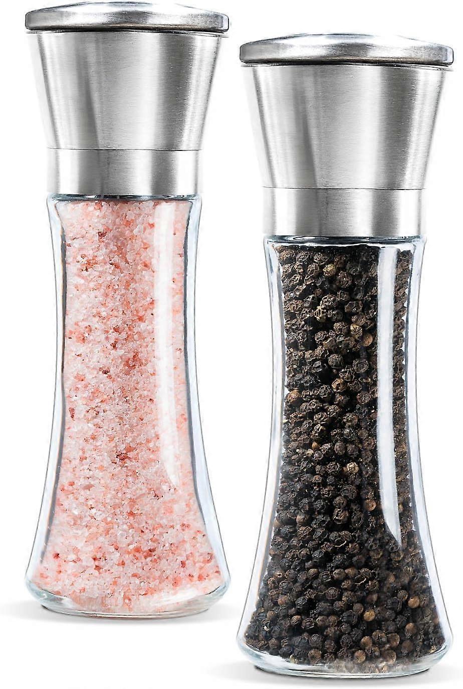 Salt and Pepper Grinder, Stainless Steel, Adjustable Ceramic Grinder