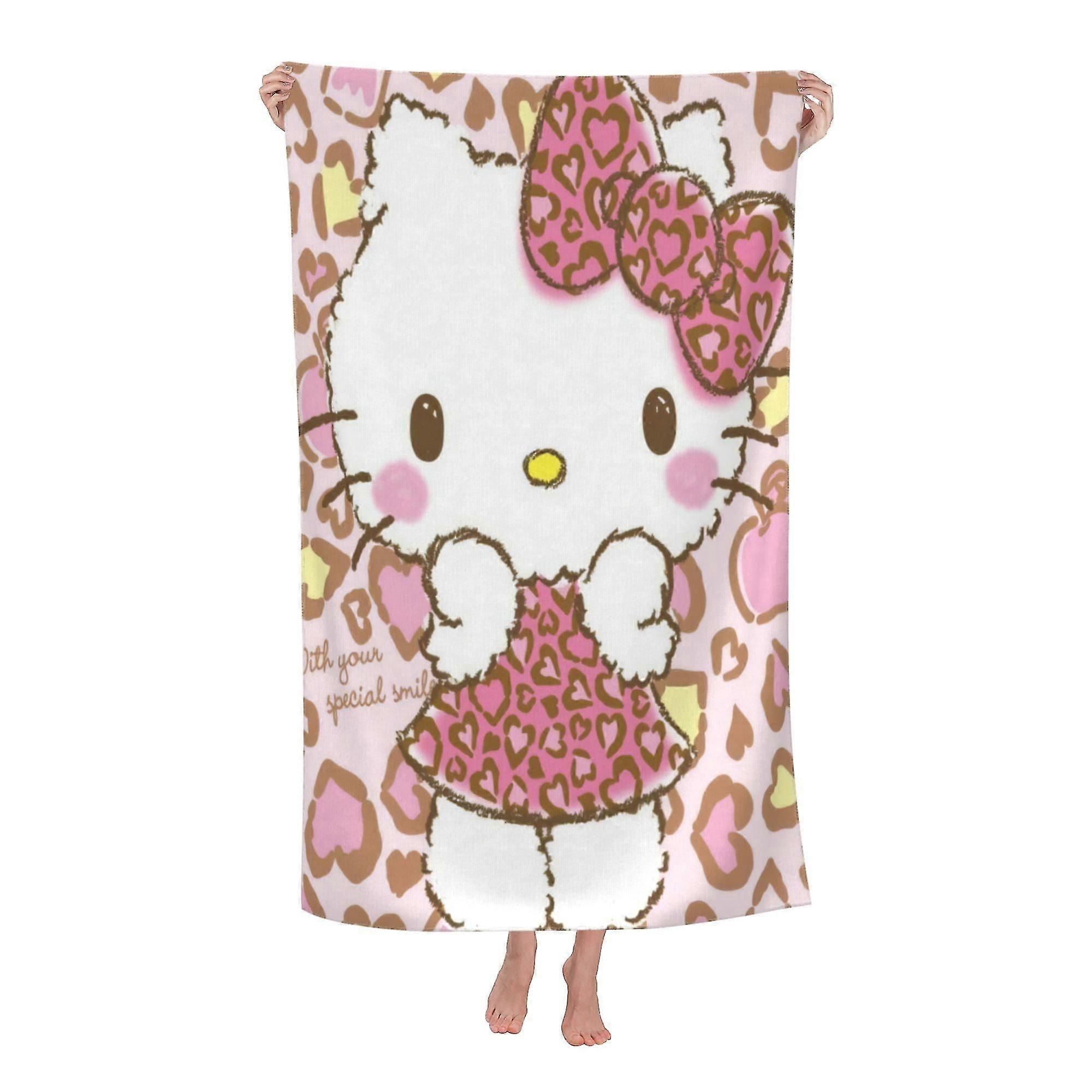 Hello Kitty Beach Towel, Large Microfiber Bath Towel #mjyx