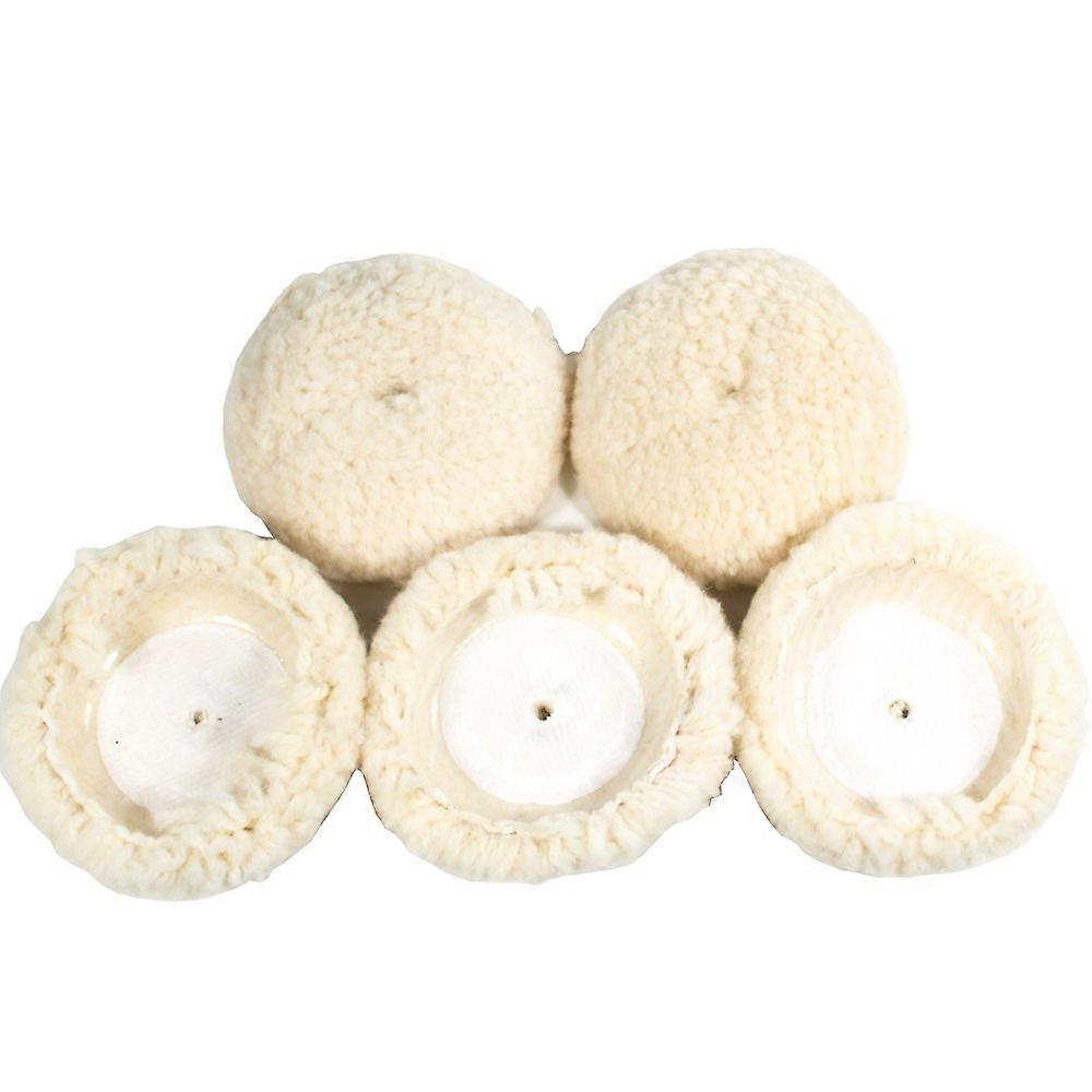 - 3' Wool Buffing Pad with Curved Edge for Heavy Cutting -  (5)