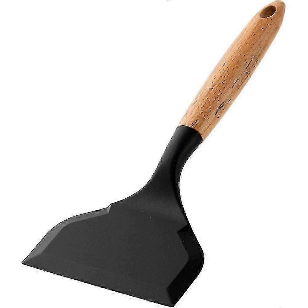 Σιλικόνη Tamagoyaki Spatula Gadgets κουζίνας Ξύλινη λαβή Καμία ζημιά στην ξύστρα κατσαρόλας Ευρύ στόμα Αντικολλητικό αυγό σπάτουλας