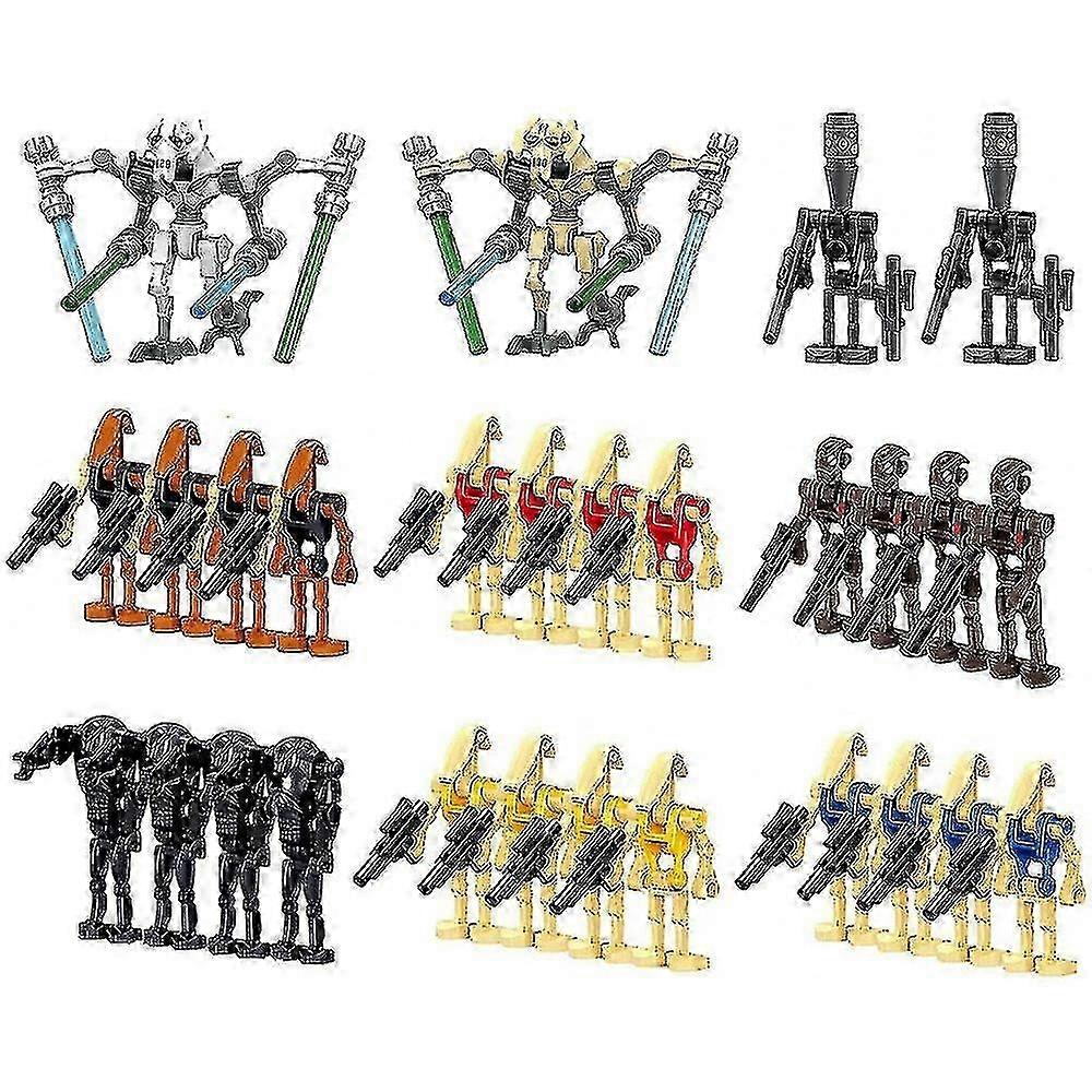 28pcs Pack Battle Soldiers, Generals And Droids With Weapons Set, Building Blocks Action Figure Toys