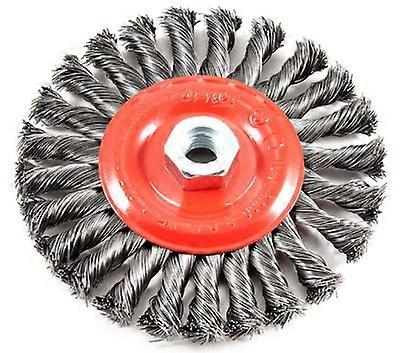 Wire Wheel Brush 6 Inch Twist Knot, Steel Wire Bristle Brush for Heavy Duty Cleaning and Surface Preparation