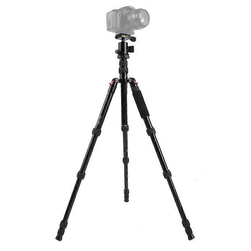 Triopo MT-2505C Tripé de alumínio portátil ajustável com cabeça esférica NB-1S para câmera Canon Nikon Sony DSLR