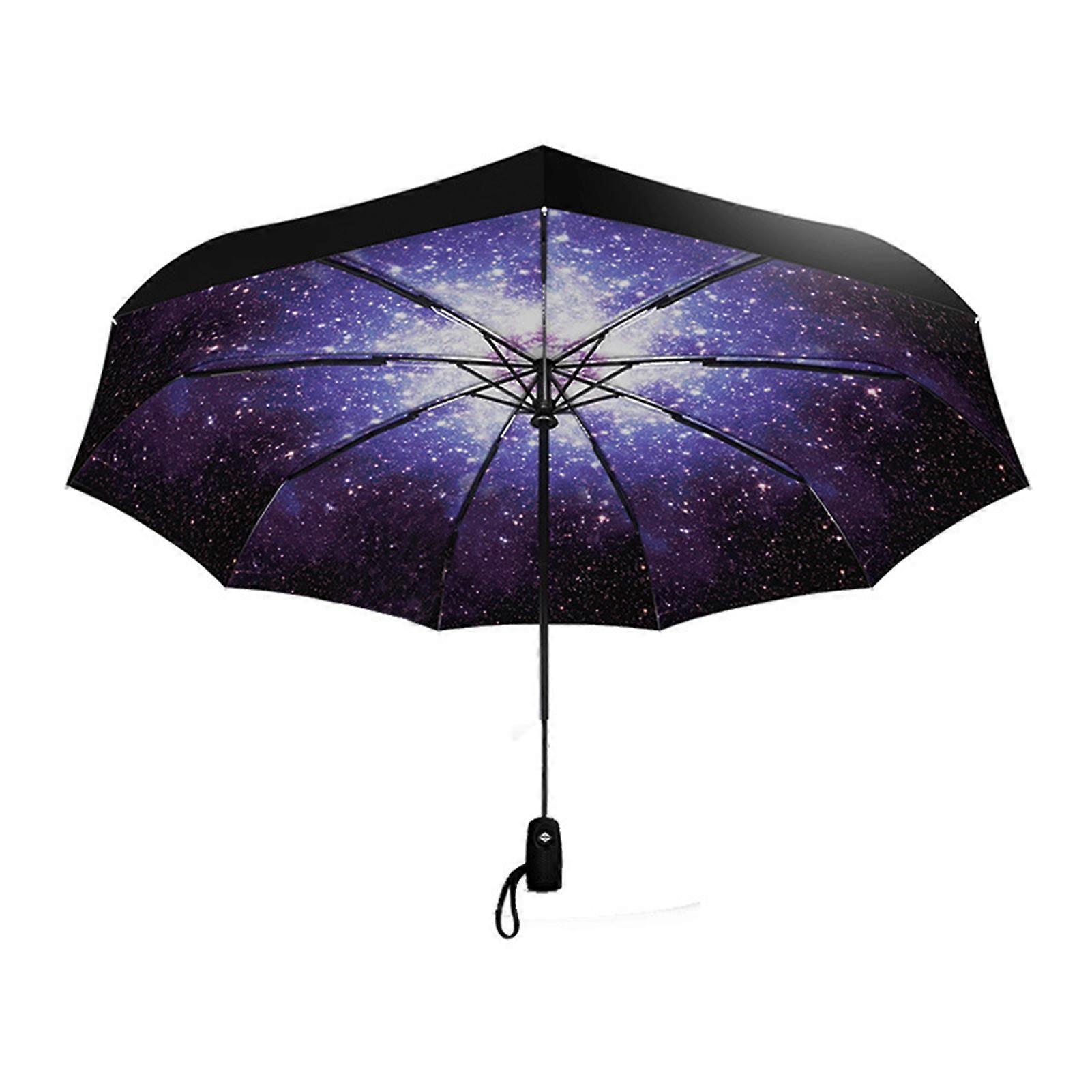 Portable Fully Automatic Folding Umbrella Sunscreen Three-fold Umbrella